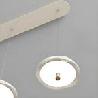 Suspension ronde blanche à intensité variable pour îlot de cuisine