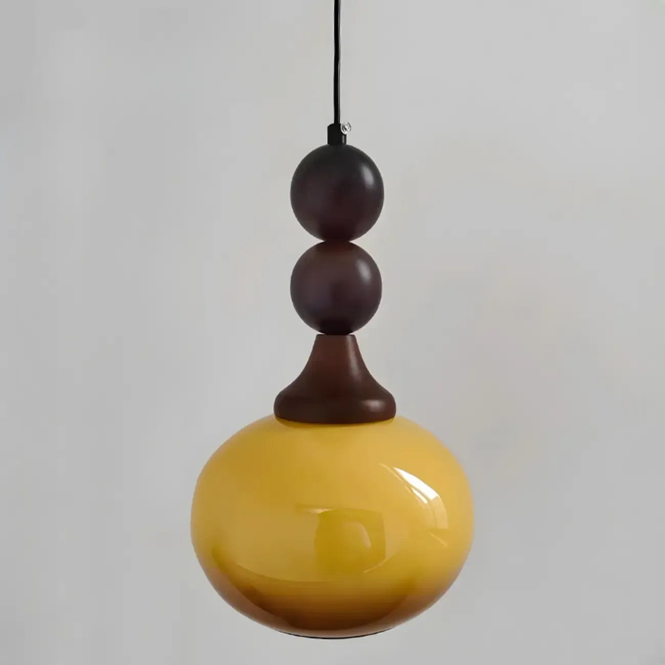 Suspension en verre orange relevable, hauteur réglable
