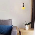 Suspension en verre orange relevable, hauteur réglable