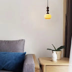 Suspension en verre orange relevable, hauteur réglable