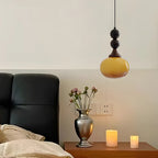 Suspension en verre orange relevable, hauteur réglable