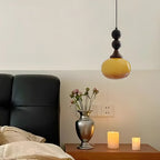 Suspension en verre orange relevable, hauteur réglable