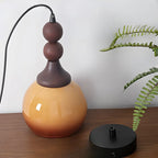 Suspension en verre orange relevable, hauteur réglable