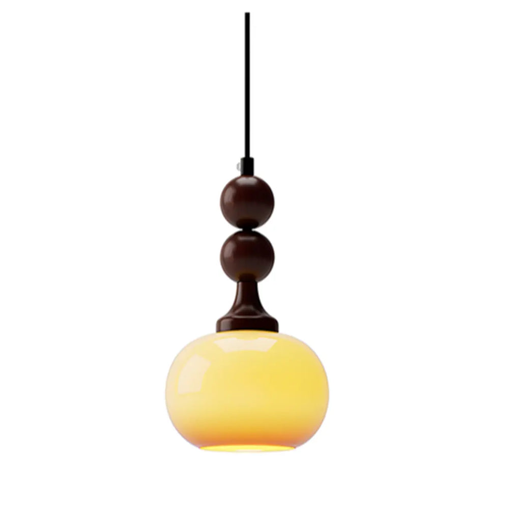 Suspension en verre orange relevable, hauteur réglable