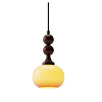 Suspension en verre orange relevable, hauteur réglable