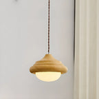 Suspension d'intérieur géométrique en verre noyer, hauteur réglable