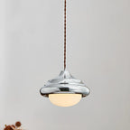 Suspension d'intérieur géométrique en verre noyer, hauteur réglable