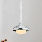 Suspension d'intérieur géométrique en verre noyer, hauteur réglable