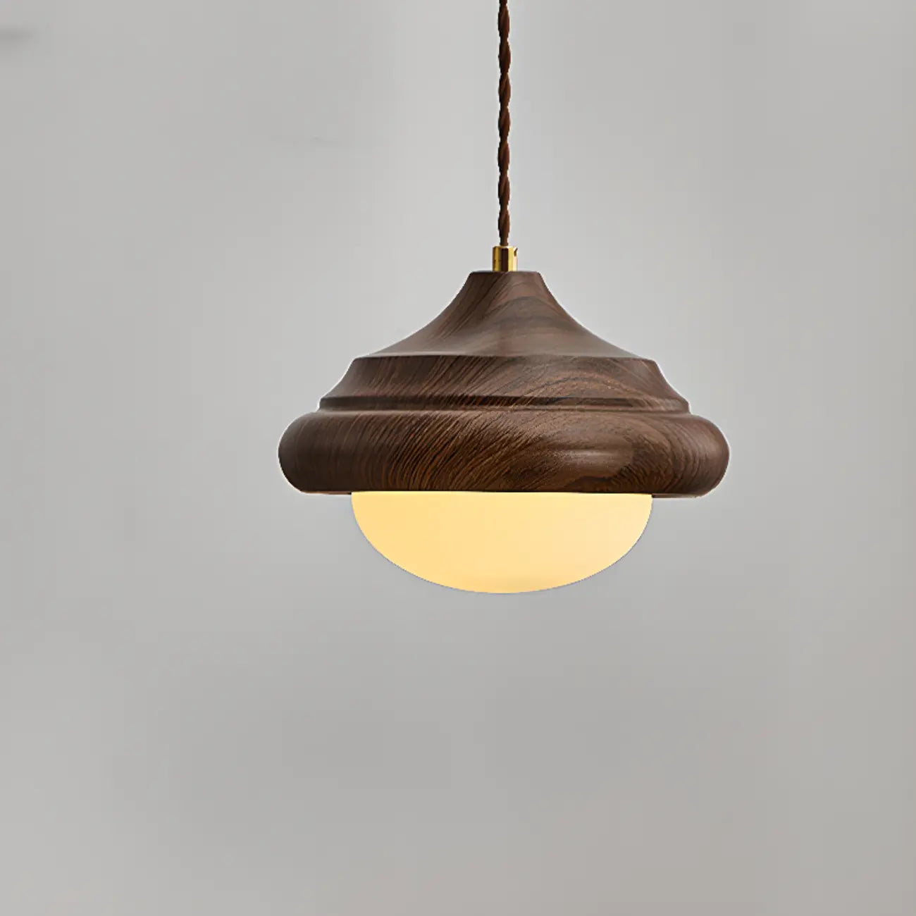 Suspension d'intérieur géométrique en verre noyer, hauteur réglable
