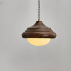 Suspension d'intérieur géométrique en verre noyer, hauteur réglable
