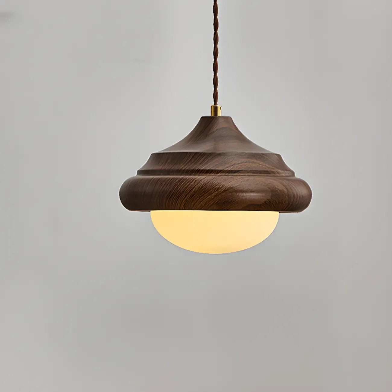 Suspension d'intérieur géométrique en verre noyer, hauteur réglable