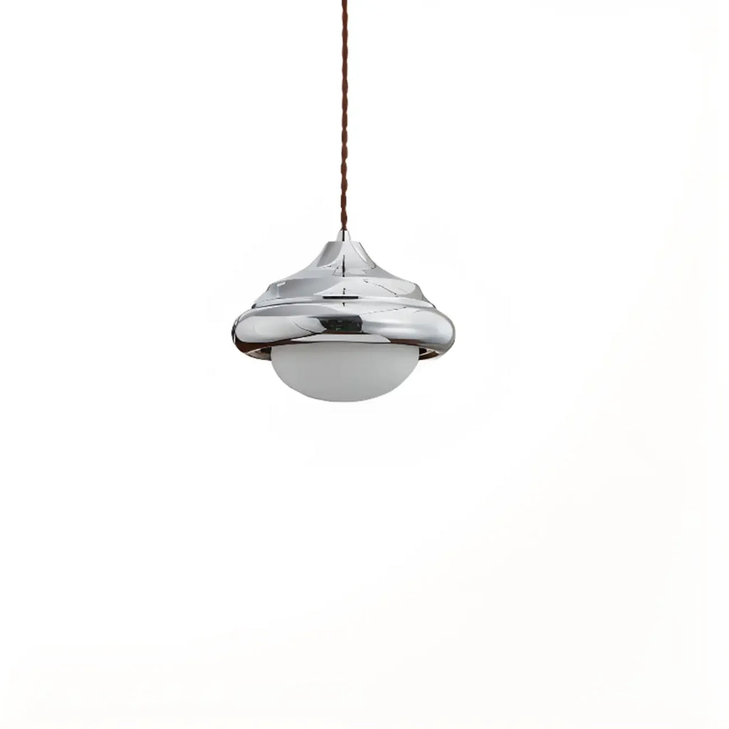 Suspension d'intérieur géométrique en verre noyer, hauteur réglable