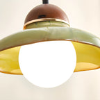 Suspension décorative en noyer avec corde, hauteur réglable
