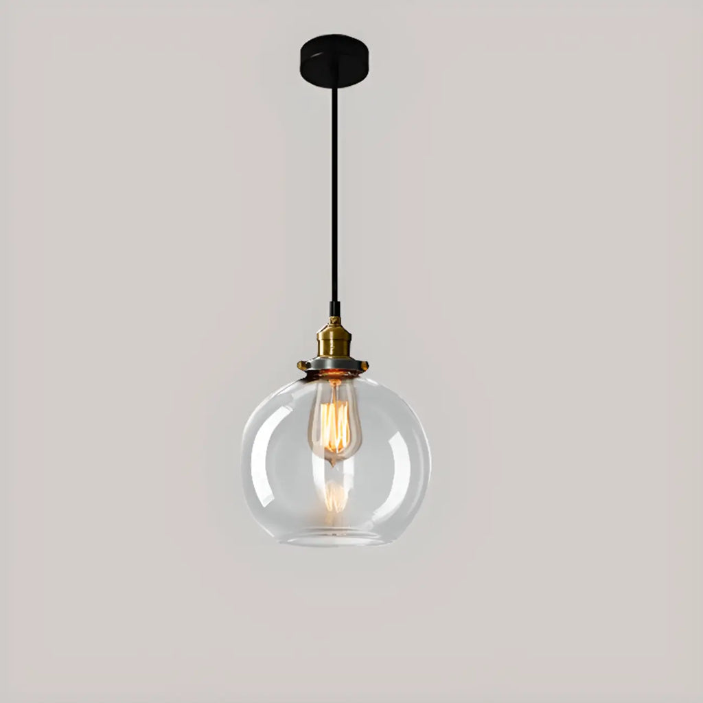 Suspension moderne géométrique en verre doré pour chambre à coucher