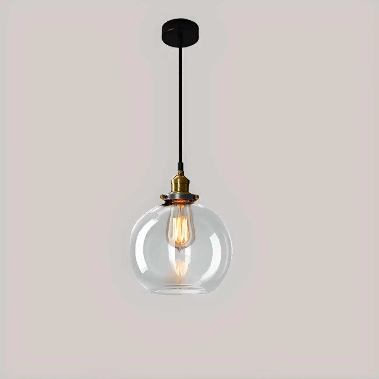 Suspension moderne géométrique en verre doré pour chambre à coucher