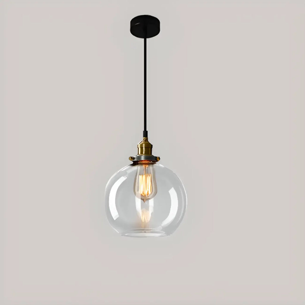 Suspension moderne géométrique en verre doré pour chambre à coucher