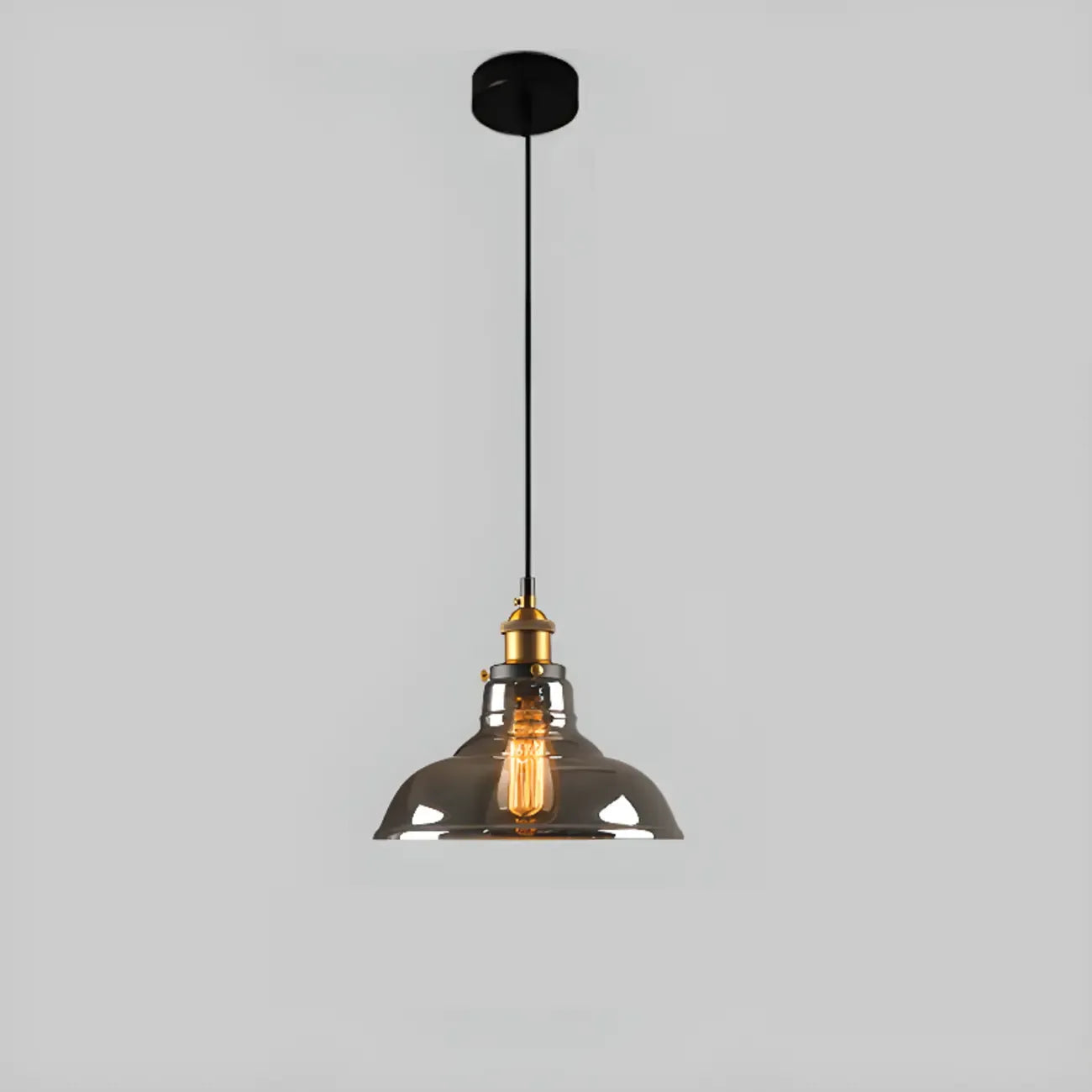 Suspension moderne géométrique en verre doré pour chambre à coucher