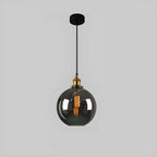 Suspension moderne géométrique en verre doré pour chambre à coucher