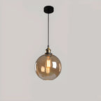 Suspension moderne géométrique en verre doré pour chambre à coucher