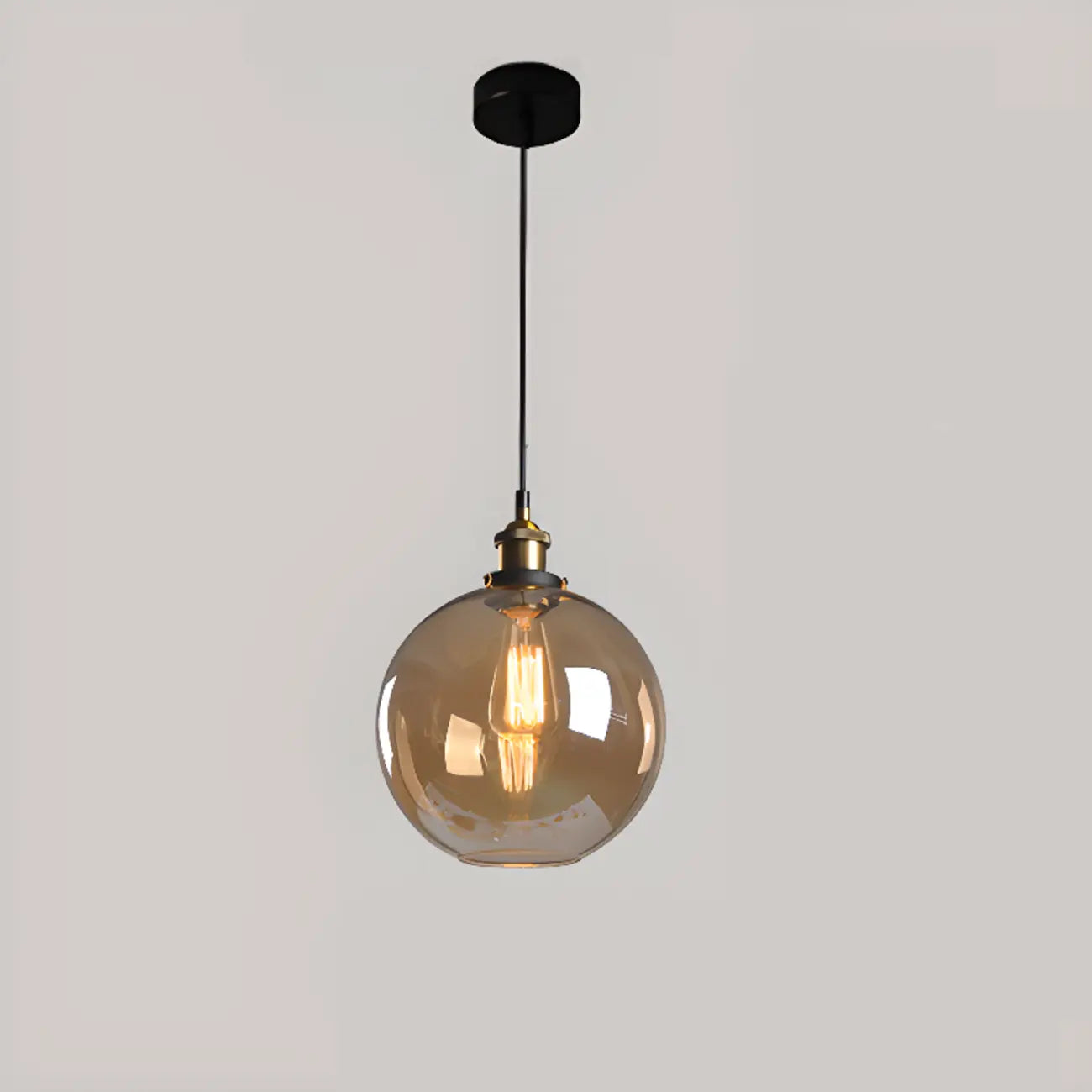 Suspension moderne géométrique en verre doré pour chambre à coucher