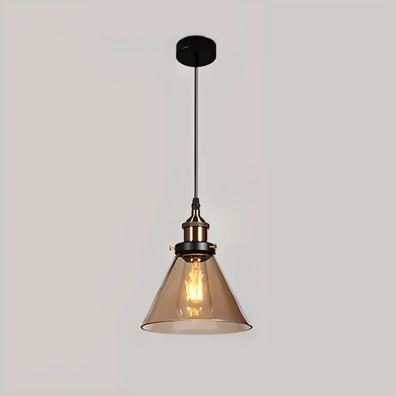 Suspension moderne géométrique en verre doré pour chambre à coucher