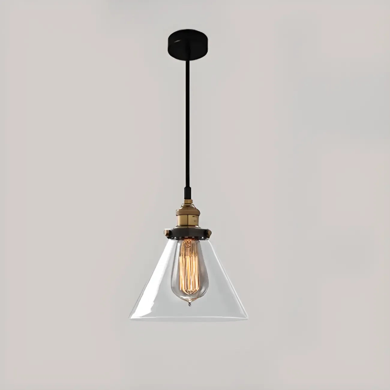Suspension moderne géométrique en verre doré pour chambre à coucher