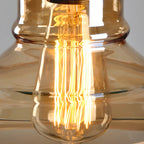 Suspension moderne géométrique en verre doré pour chambre à coucher