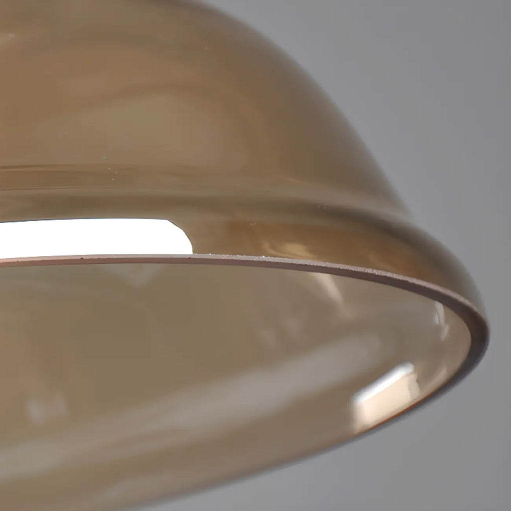 Suspension moderne géométrique en verre doré pour chambre à coucher