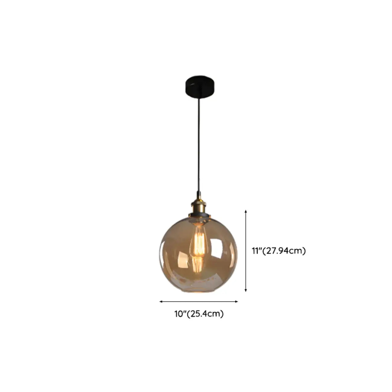 Suspension moderne géométrique en verre doré pour chambre à coucher
