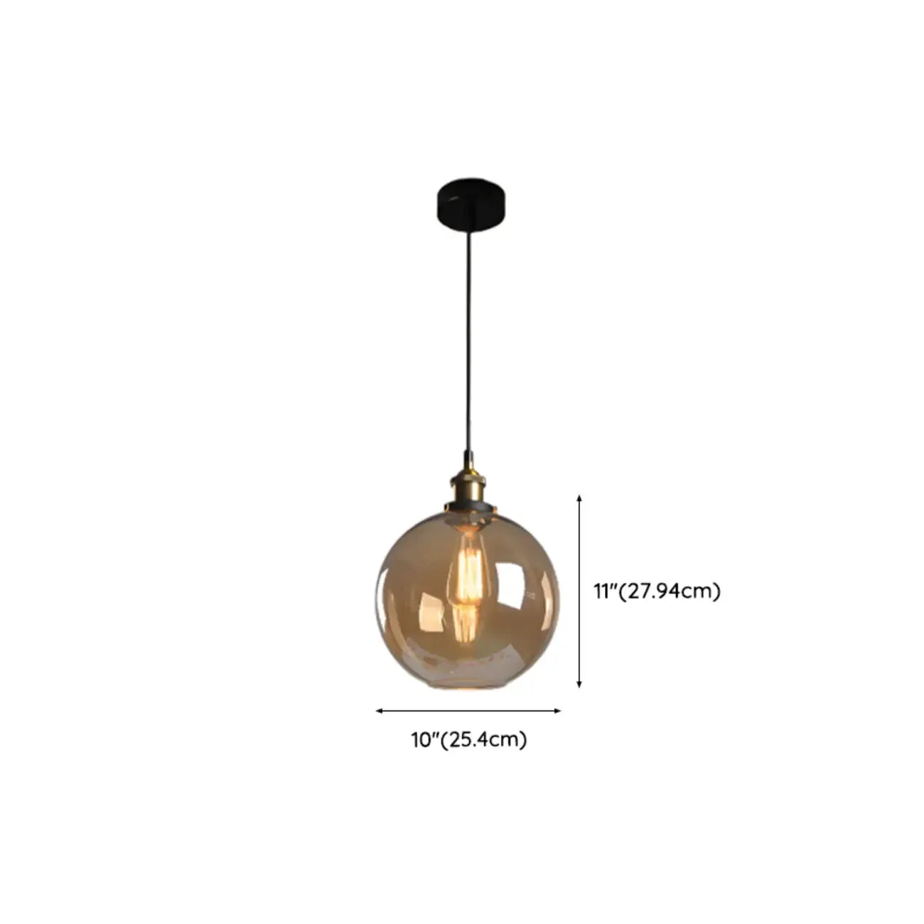 Suspension moderne géométrique en verre doré pour chambre à coucher