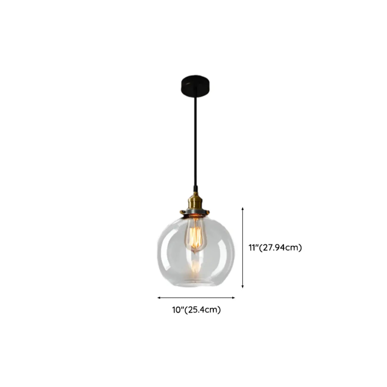Suspension moderne géométrique en verre doré pour chambre à coucher