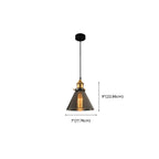 Suspension moderne géométrique en verre doré pour chambre à coucher