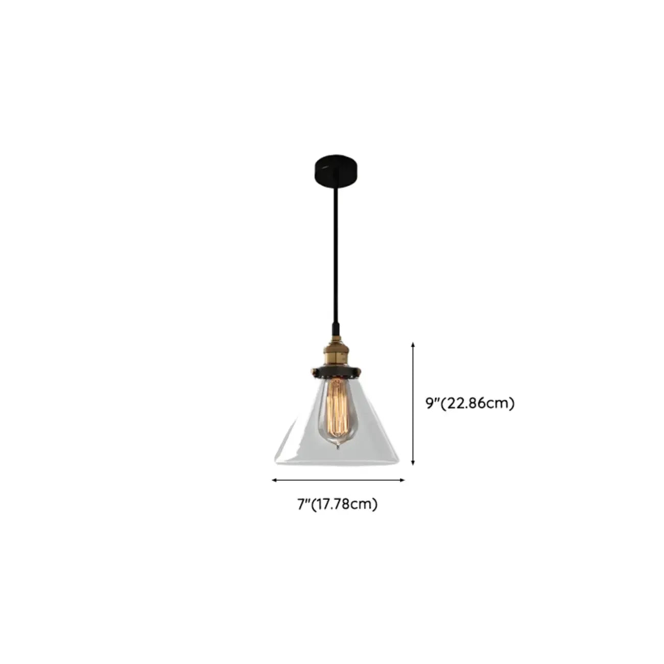 Suspension moderne géométrique en verre doré pour chambre à coucher