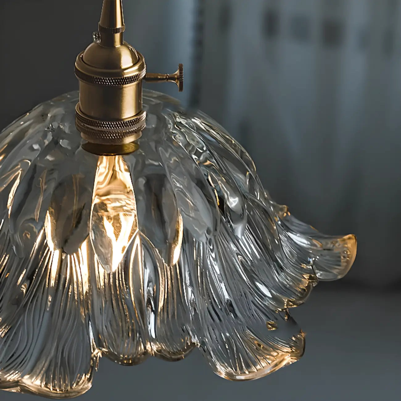 Lampada a sospensione regolabile in vetro verde per soggiorno