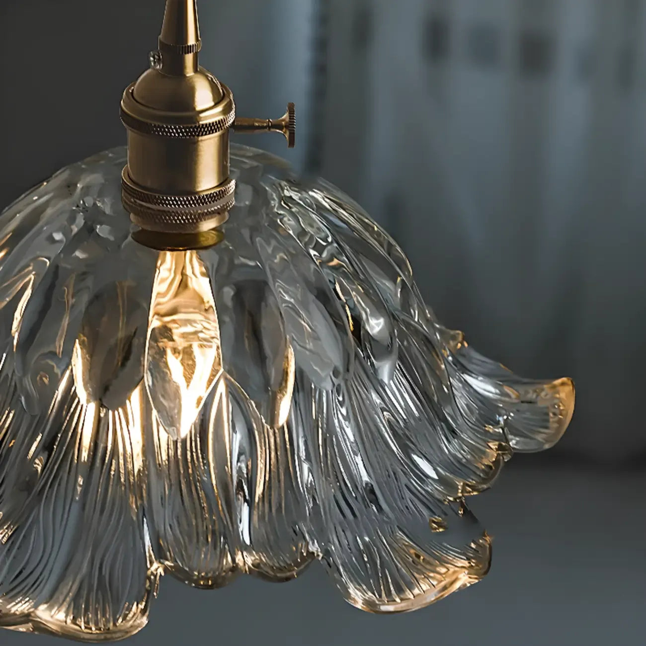 Lampada a sospensione regolabile in vetro verde per soggiorno