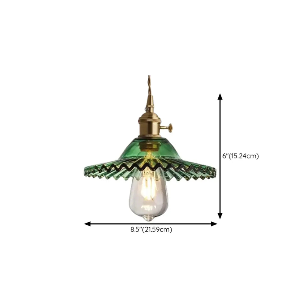 Lampada a sospensione regolabile in vetro verde per soggiorno