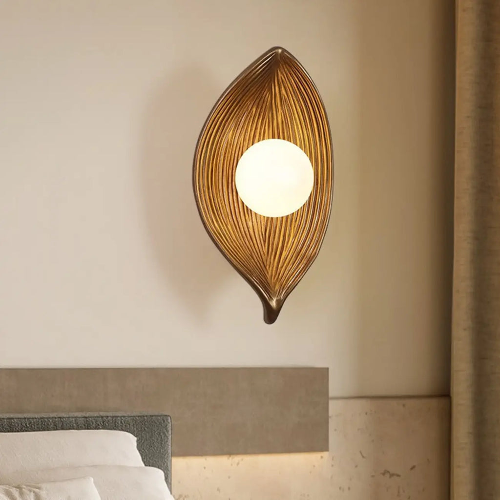 Applique murale chic et moderne en résine, mini feuille, pour la décoration de chambre