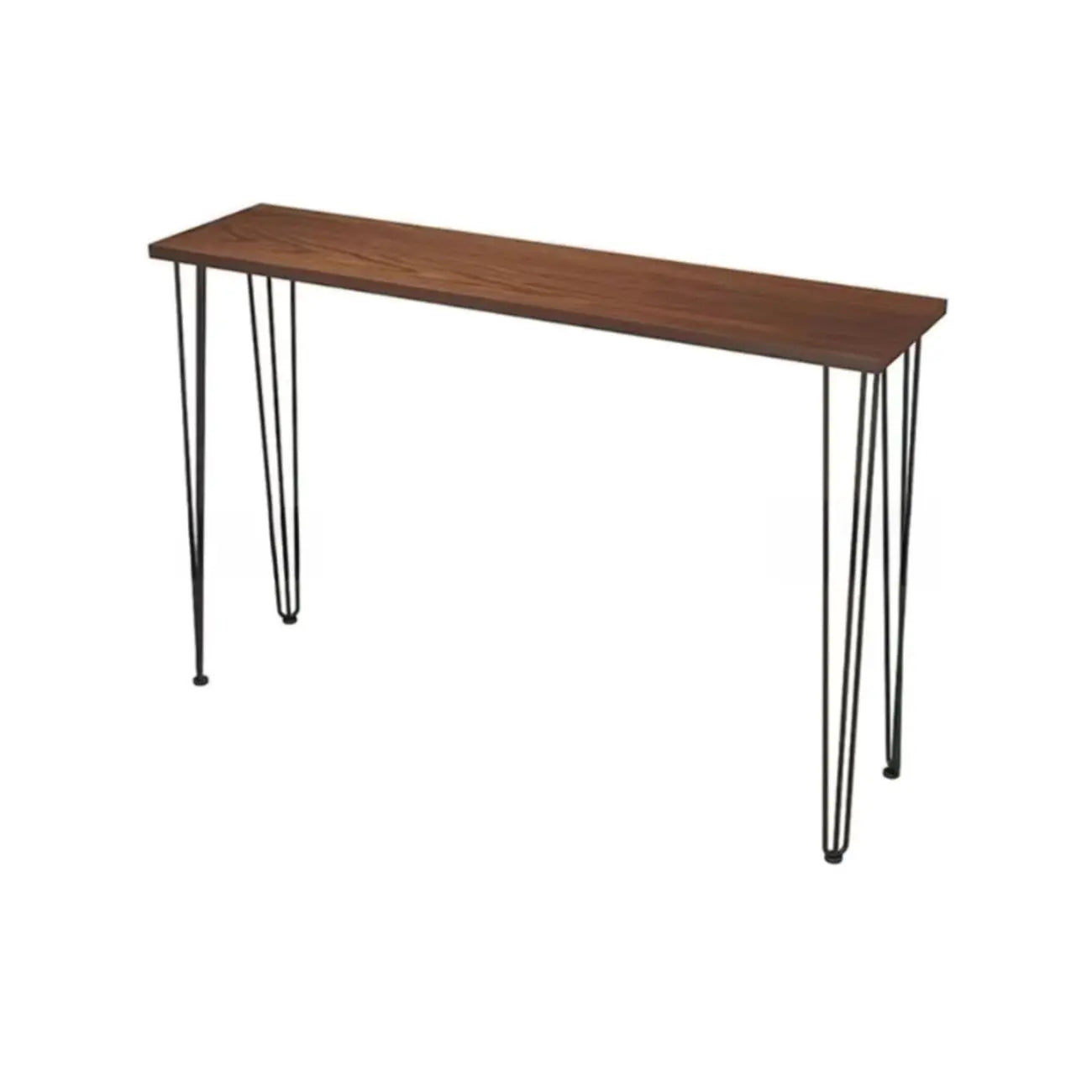 Tables de bar modernes en bois de cacao avec pieds en acier en forme d'épingle à cheveux