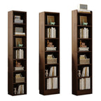 Bibliothèque d'angle compacte et haute en bois à 5 niveaux