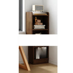 Bibliothèque d'angle compacte et haute en bois à 5 niveaux