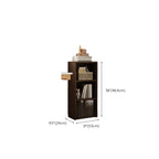 Bibliothèque d'angle compacte et haute en bois à 5 niveaux