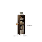 Bibliothèque d'angle compacte et haute en bois à 5 niveaux