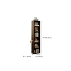 Bibliothèque d'angle compacte et haute en bois à 5 niveaux