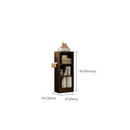 Bibliothèque d'angle compacte et haute en bois à 5 niveaux