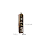 Bibliothèque d'angle compacte et haute en bois à 5 niveaux