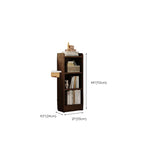 Bibliothèque d'angle compacte et haute en bois à 5 niveaux
