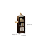 Bibliothèque d'angle compacte et haute en bois à 5 niveaux