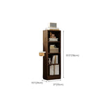 Bibliothèque d'angle compacte et haute en bois à 5 niveaux