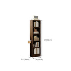 Bibliothèque d'angle compacte et haute en bois à 5 niveaux
