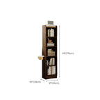 Bibliothèque d'angle compacte et haute en bois à 5 niveaux